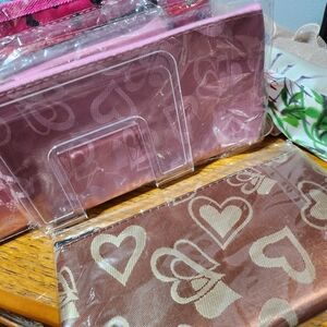 0002. Brown Hearts Clutch Pouch
